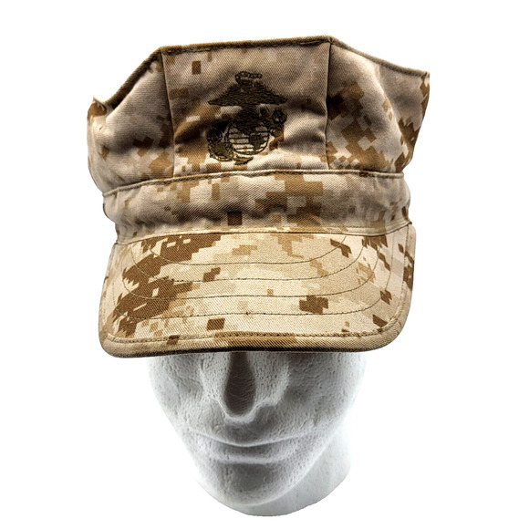 Official Marines Utility Desert Camo Hat Cap Size Medium Pattern USMC MARPAT - Picture 2 of 9